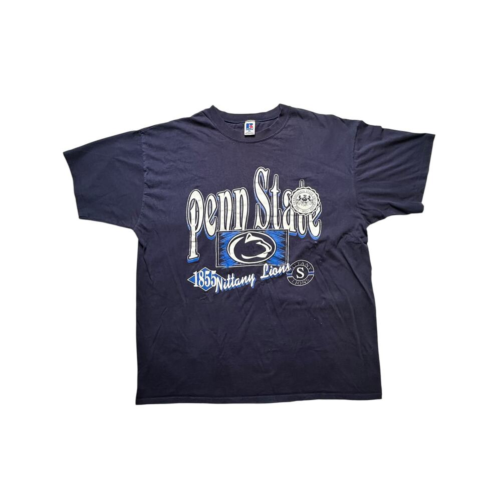 Vintage Penn State Nittany Lions College Russel Navy Blue Size XL